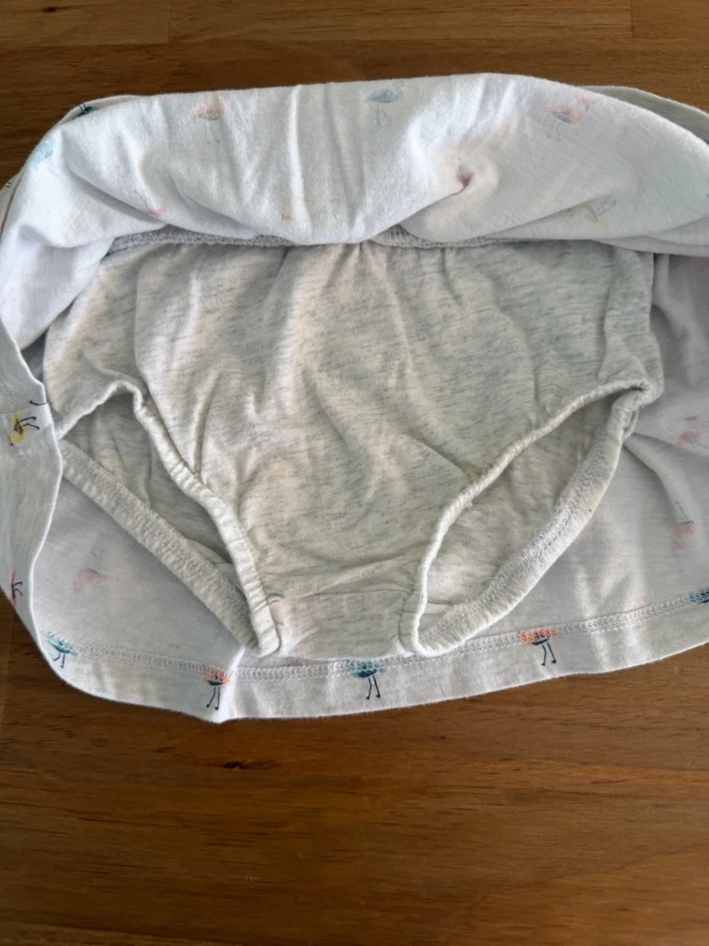 OshKosh B'gosh White Baby Skirt with Teal Flamingo Print Size 18M